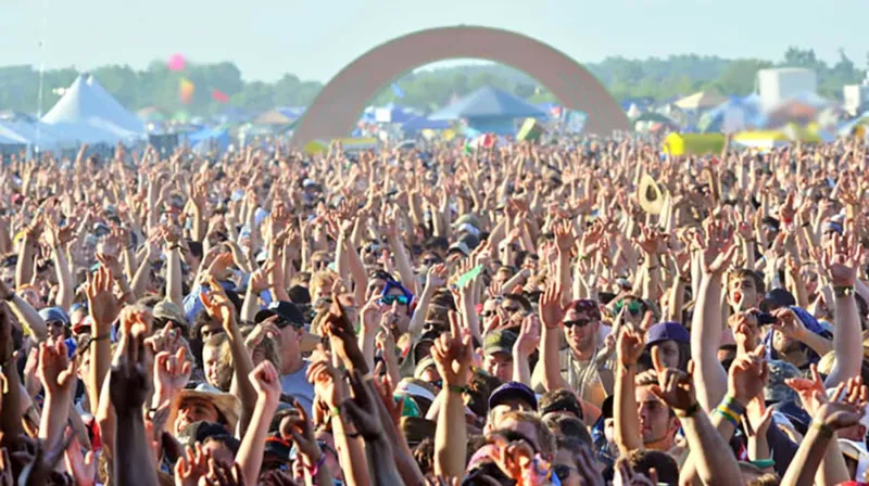 Crowds at a festival